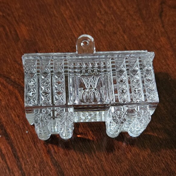 2011 NIB CLASSIC WATERFORD LEAD CRYSTAL BOX CAR TRAIN CHRISTMAS ORNAMENT 3rd - Picture 3 of 11